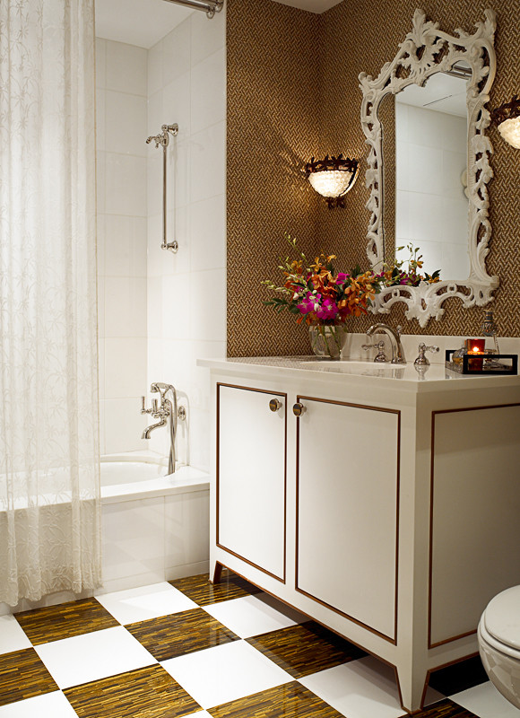African Walnut trimmed cabinet used in the renovation